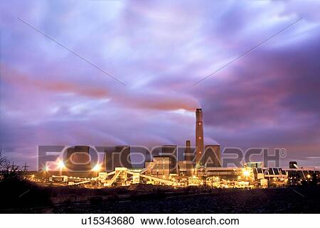 Stock Image - Coal-fired power station. Fotosearch