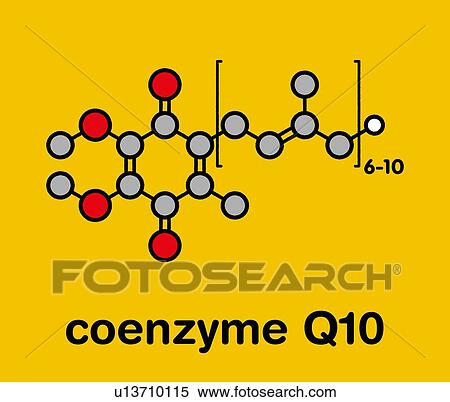 Stock Photography - Coenzyme Q10 molecule, illustration. Fotosearch
