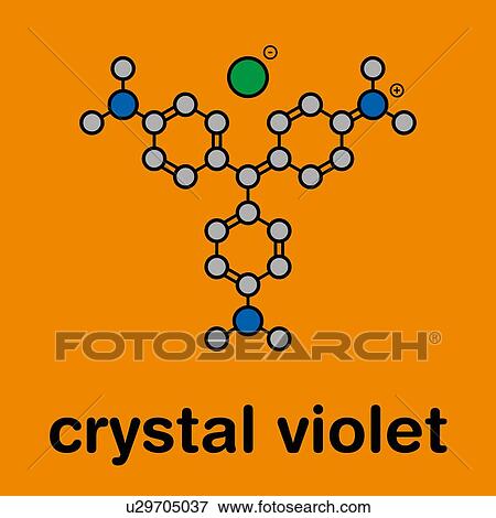 Stock Photo - Crystal violet molecule, illustration. Fotosearch