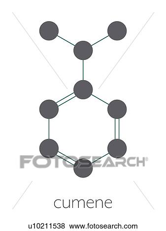 Stock Photo - Cumene aromatic hydrocarbon molecule, illustration. Fotosearch