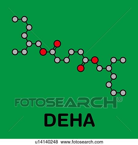 Stock Photo - DEHA plasticizer molecule, illustration. Fotosearch