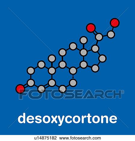 Stock Image - Deoxycorticosterone hormone molecule, illustration. Fotosearch