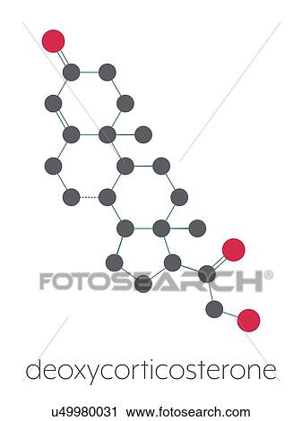 Stock Image - Deoxycorticosterone hormone molecule, illustration. Fotosearch