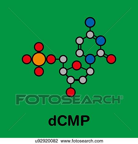 Stock Image - Deoxycytidine monophosphate nucleotide molecule. Fotosearch