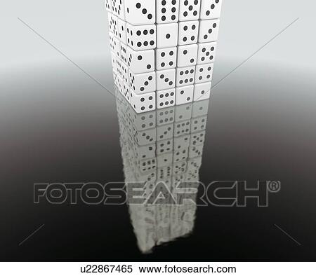 Stock Photography - Dice and reflections, illustration. Fotosearch