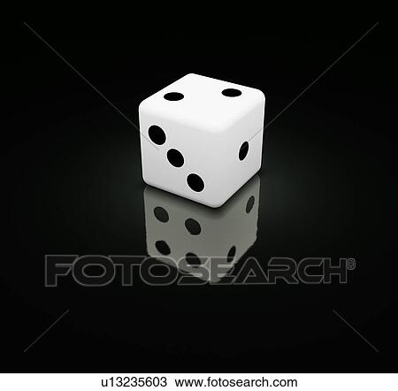 Stock Image - Dice with false reflections, illustration. Fotosearch