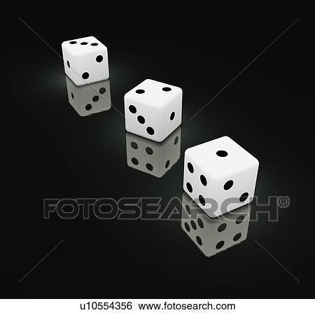 Stock Photograph - Dice with false reflections, illustration. Fotosearch