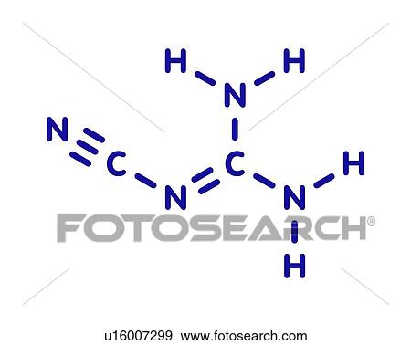Stock Photo - Dicyandiamide molecule, illustration. Fotosearch