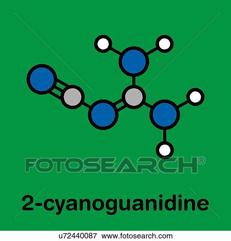 Stock Photo - Dicyandiamide molecule, illustration. Fotosearch