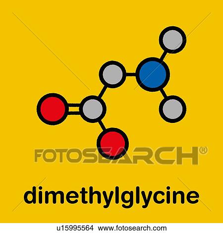 Picture - Dimethylglycine molecule, illustration. Fotosearch