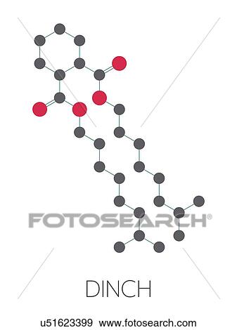 Stock Photo - DINCH plasticizer molecule, illustration. Fotosearch