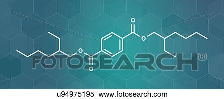 Stock Photography - Dioctyl terephthalate plasticizer molecule, illustration. Fotosearch