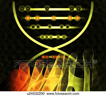 Stock Image - DNA computing, conceptual illustration. Fotosearch