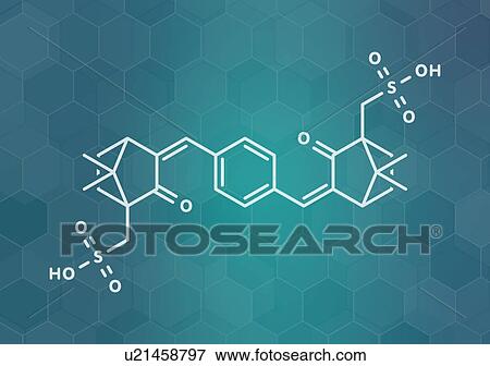 Stock Photo - Ecamsule sunscreen molecule, illustration. Fotosearch
