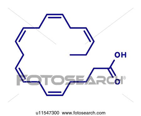 Stock Image - Eicasapentaenoic acid molecule, illustration. Fotosearch