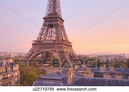 Eiffel Tower, Paris, France, at dawn View Large Photo Image Stock Photography - Eiffel Tower, Paris, France, at dawn. Fotosearch