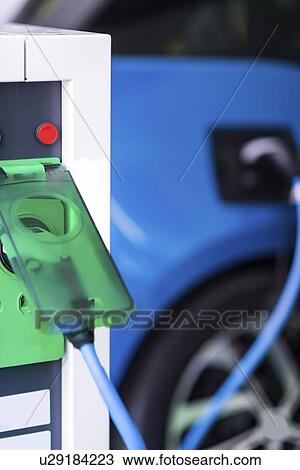 Stock Image - Electric vehicle charger. Fotosearch