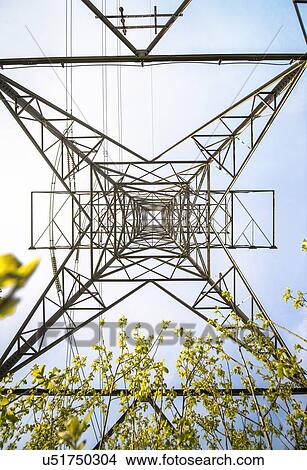Picture - Electricity pylon. Fotosearch