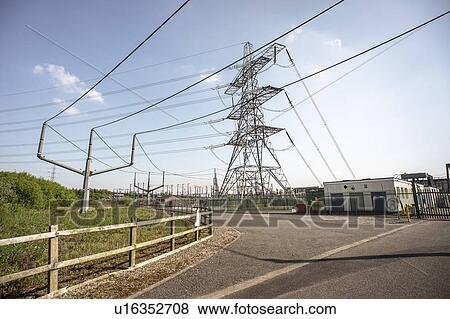 Electricity substation View Large Photo Image Stock Photo - Electricity substation. Fotosearch