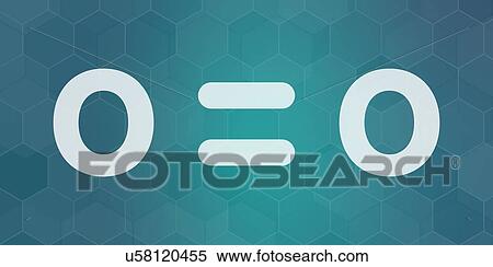 Stock Photography - Elemental oxygen molecule, illustration. Fotosearch
