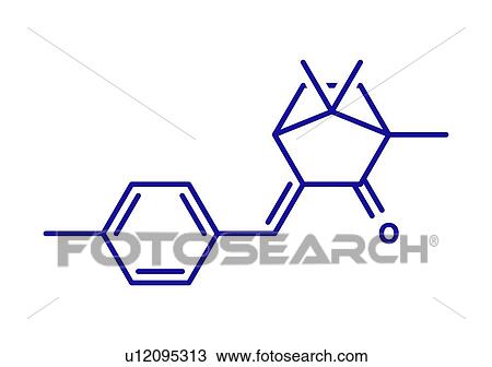 Stock Image - Enzacamene sunscreen molecule, illustration. Fotosearch