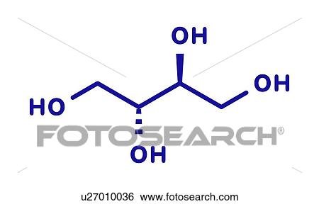 Stock Photograph - Erythritol non-caloric sweetener molecule, illustration. Fotosearch