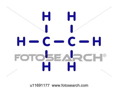Stock Photo - Ethane natural gas component molecule, illustration. Fotosearch