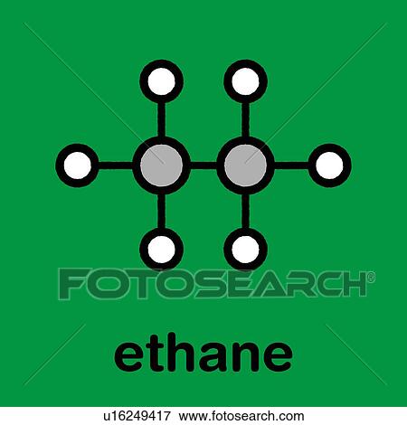 Stock Photo - Ethane natural gas component molecule, illustration. Fotosearch