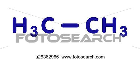 Stock Photograph - Ethane natural gas component molecule, illustration. Fotosearch