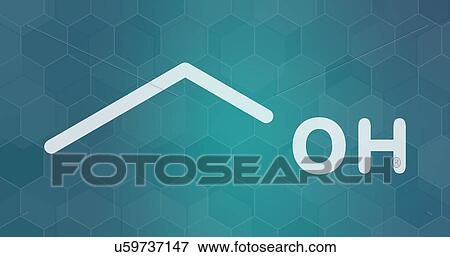 Stock Photo - Ethanol molecule, illustration. Fotosearch
