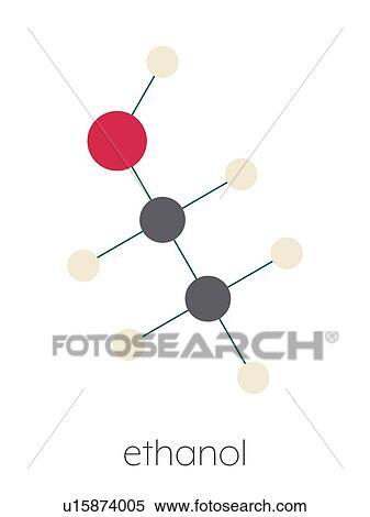 Stock Photography - Ethanol molecule, illustration. Fotosearch