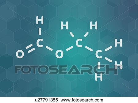 Stock Photography - Ethyl formate molecule, illustration. Fotosearch