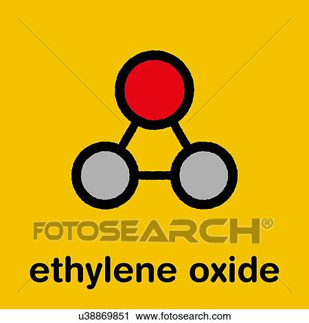 Stock Image - Ethylene oxide molecule, illustration. Fotosearch