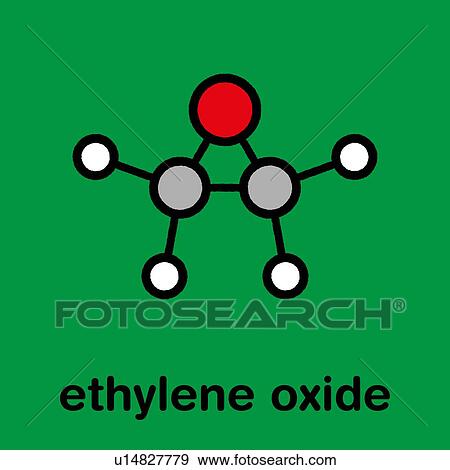 Stock Photo - Ethylene oxide molecule, illustration. Fotosearch