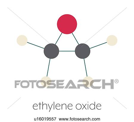 Stock Photo - Ethylene oxide molecule, illustration. Fotosearch