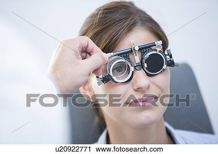 Stock Image - Eye examination. Fotosearch