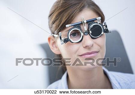 Stock Image - Eye examination. Fotosearch