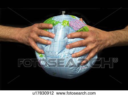 Stock Image - Fragility of the Earth, conceptual image. Fotosearch
