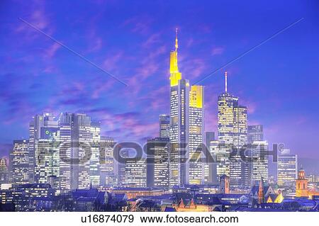 Stock Photo - Frankfurt skyline, Germany. Fotosearch