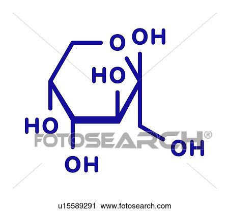 Stock Image - Fructose fruit sugar molecule, illustration. Fotosearch