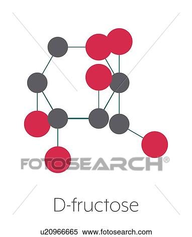Stock Photography - Fructose fruit sugar molecule, illustration. Fotosearch