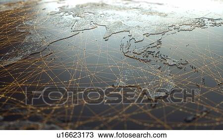 Stock Image - Global connectivity, illustration. Fotosearch