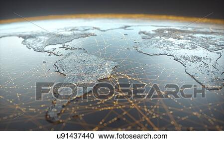 Global connectivity, illustration View Large Photo Image Stock Image - Global connectivity, illustration. Fotosearch