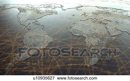 Global connectivity, illustration View Large Photo Image Stock Photo - Global connectivity, illustration. Fotosearch