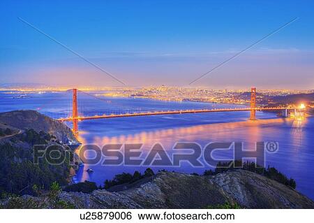 Golden Gate Bridge, San Francisco, USA, at dusk View Large Photo Image Stock Photograph - Golden Gate Bridge, San Francisco, USA, at dusk. Fotosearch