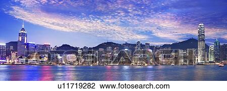 Hong Kong, China, at dusk View Large Photo Image Stock Image - Hong Kong, China, at dusk. Fotosearch