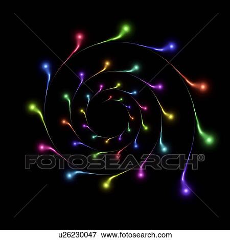 Stock Photo - Illuminated lights, illustration. Fotosearch