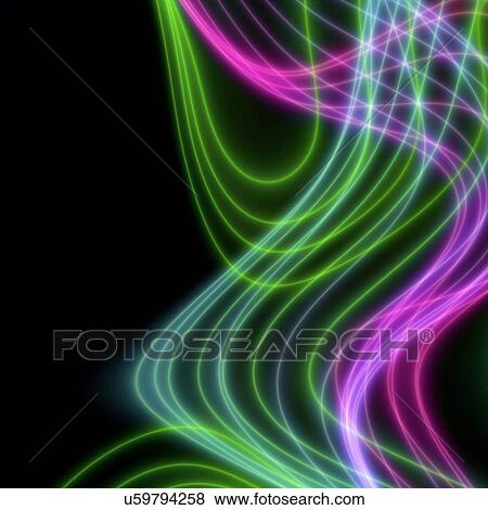 Illuminated pink and green lights, illustration View Large Photo Image Stock Photo - Illuminated pink and green lights, illustration. Fotosearch