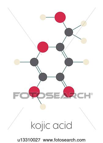 Kojic acid molecule, illustration View Large Photo Image Stock Photo - Kojic acid molecule, illustration. Fotosearch