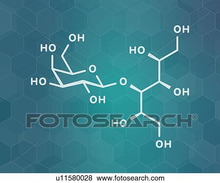 Stock Photo - Lactitol sweetener and laxative molecule, illustration. Fotosearch